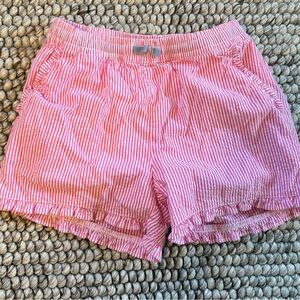 Mini Boden Pink Seersucker Shorts Relaxed Fit